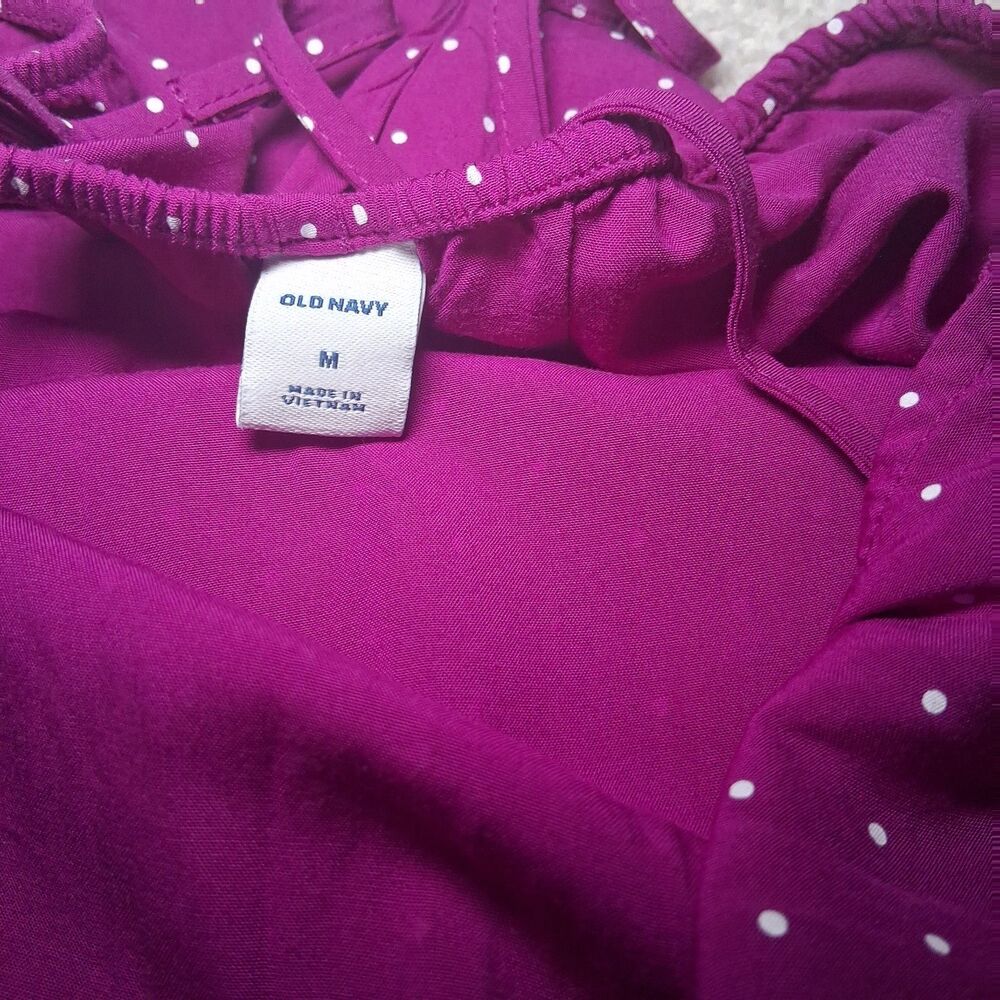 NWT Purple Polka Dot Swing Tank  Maxi Dress Women's Sz M Lounge Spring Summer - Picture 7 of 9